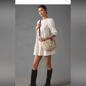 T.La Anthropologie Ivory Dress